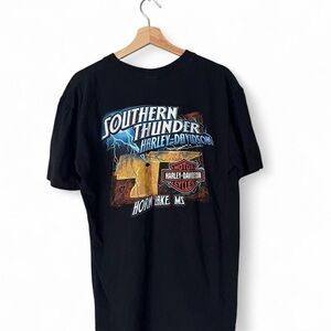 Harley-Davidson Black Short Sleeve Tee Southern Thunder